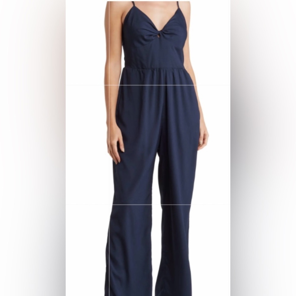BCBGeneration Womens Twist Front Jumpsuit